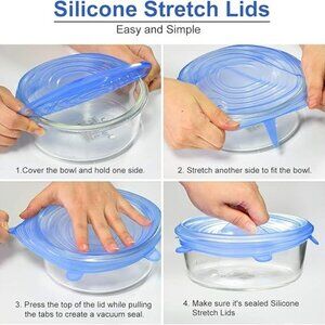 Longzon 14 Pack Silicone Stretch Lids